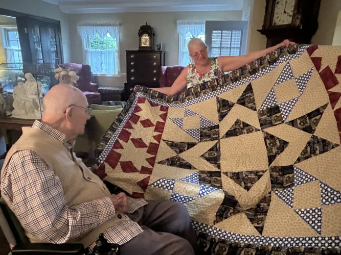 Wrapped in honor: World War II veteran receives Quilt of Valor